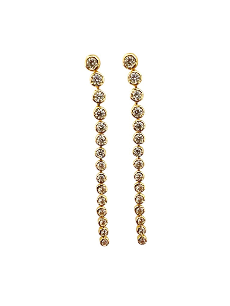 Ziva Long Crystal Studs