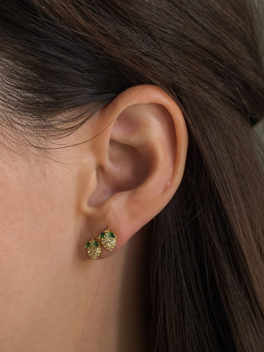 Lemon Crystal Studs