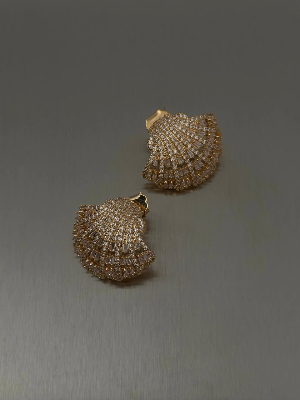 Shell Crystal Studs