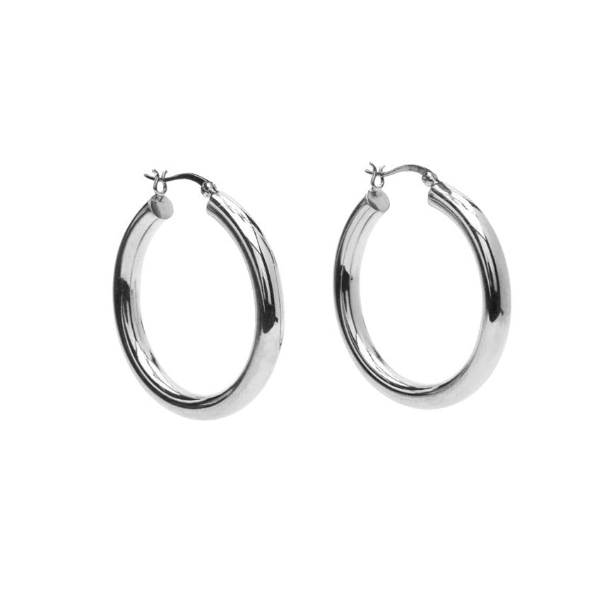 Sleek Grande Hoops -Sterlingsilver