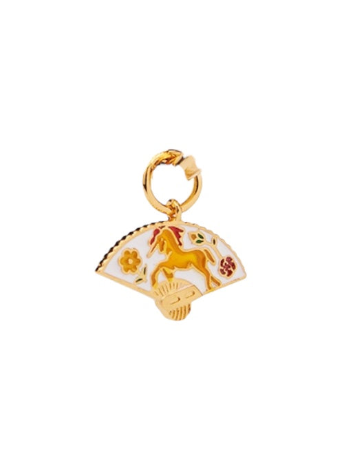 Enamel Fan Charm