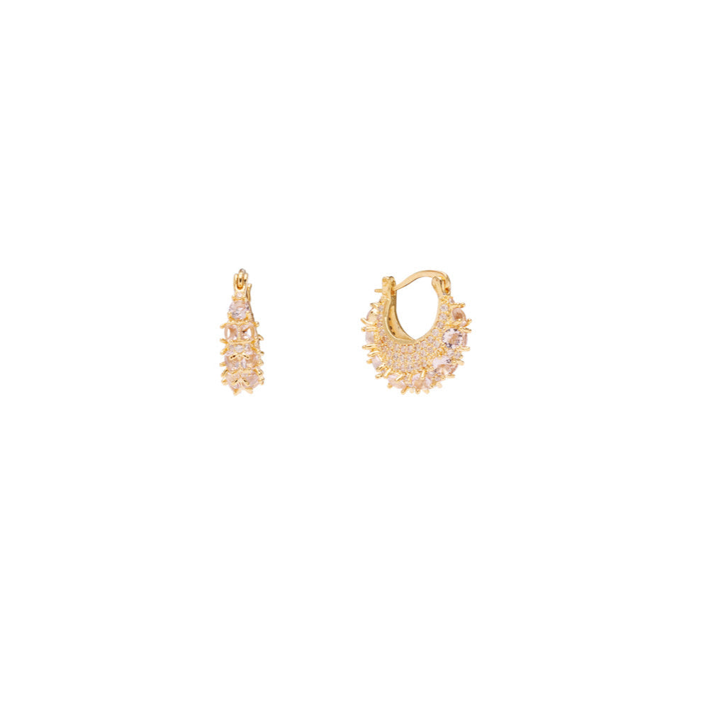 Zahara Crystal Hoops