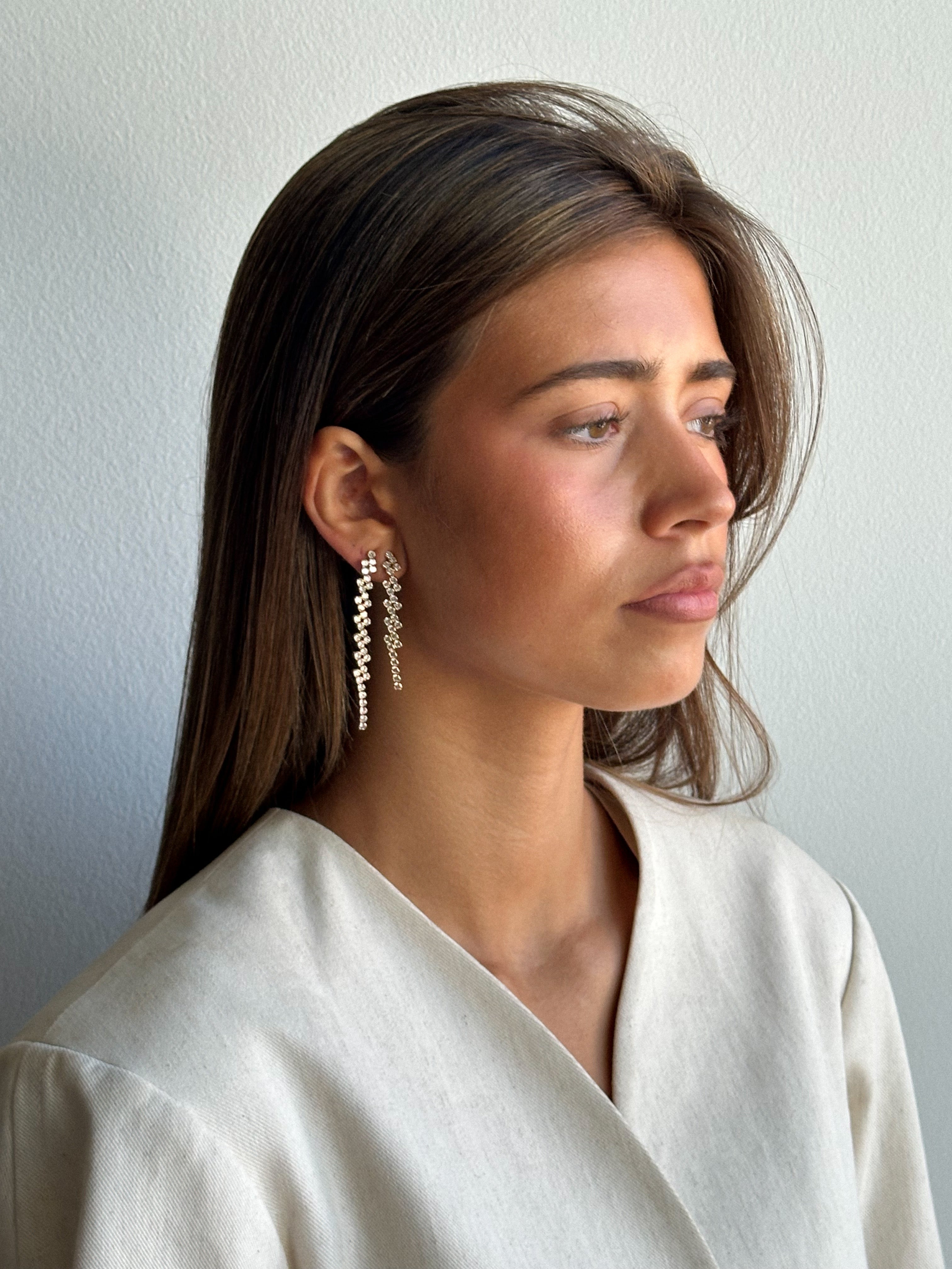 Claire Crystal Long Studs