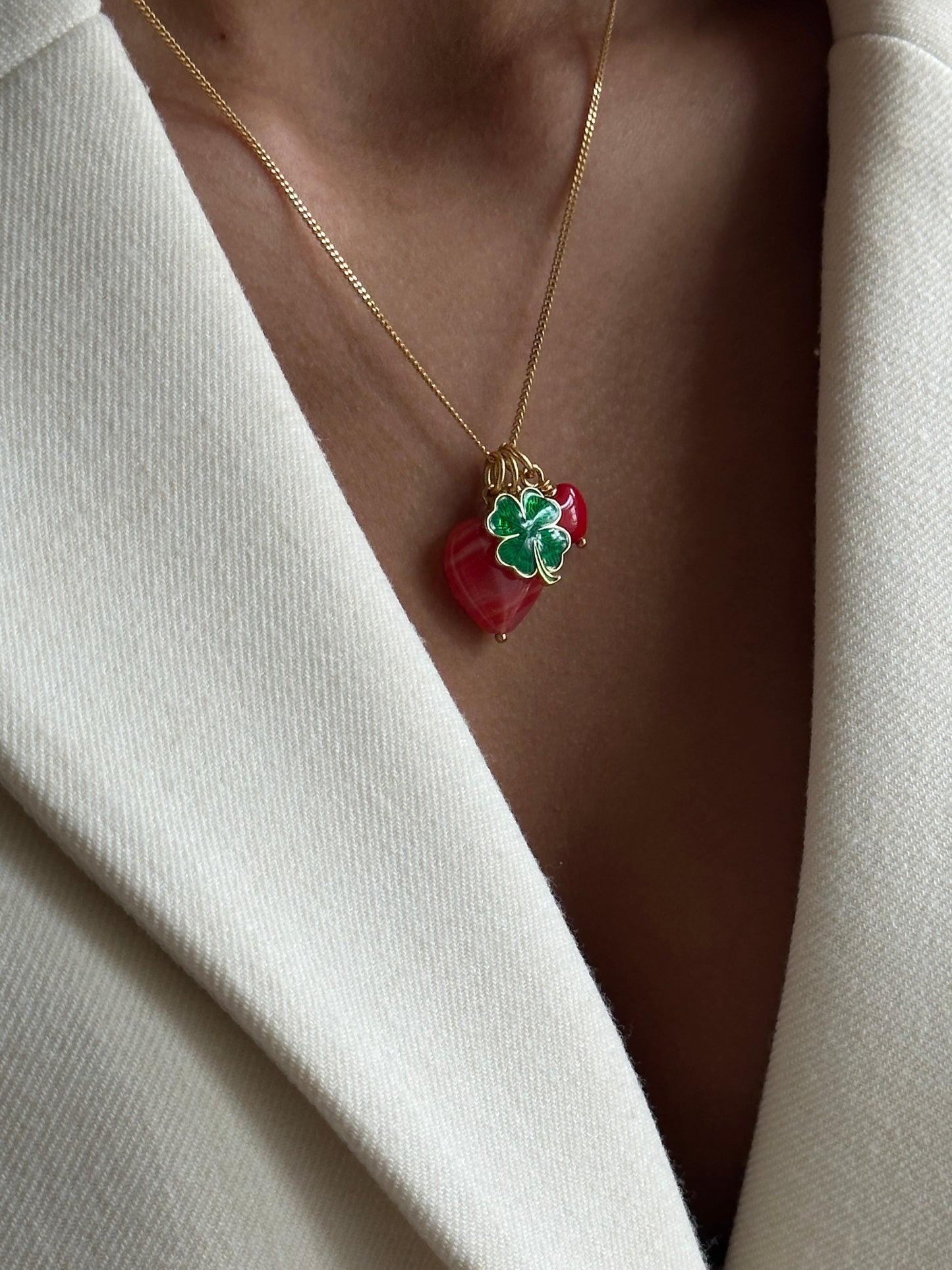 Enamel Clover Charm