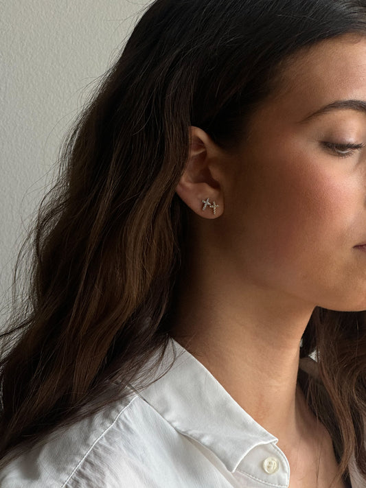 Cross Crystal Ørestik