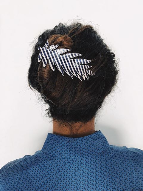Leafy Stripe Clip