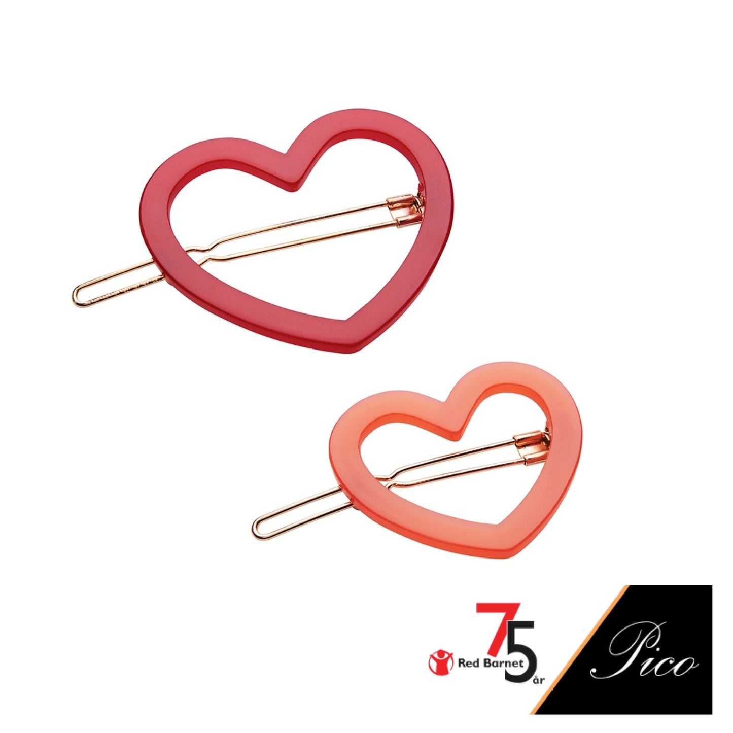 Red Barnet Heart Clip