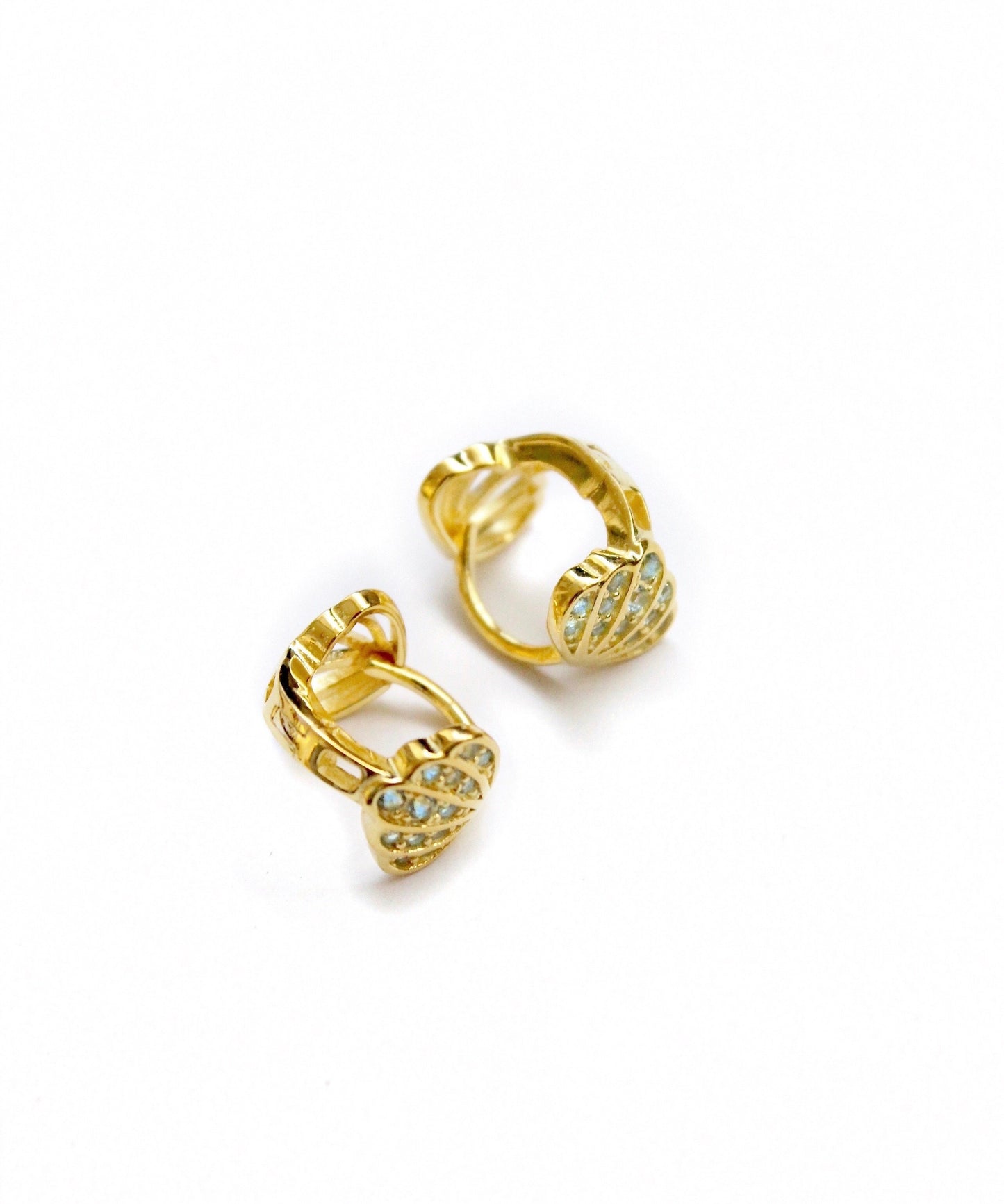 Sea Crystal Hoops