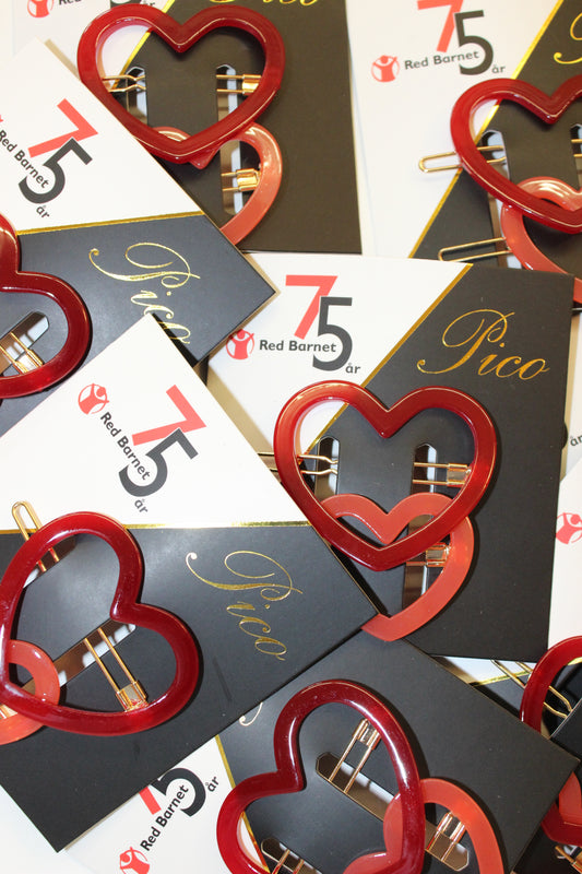 Red Barnet Heart Clip