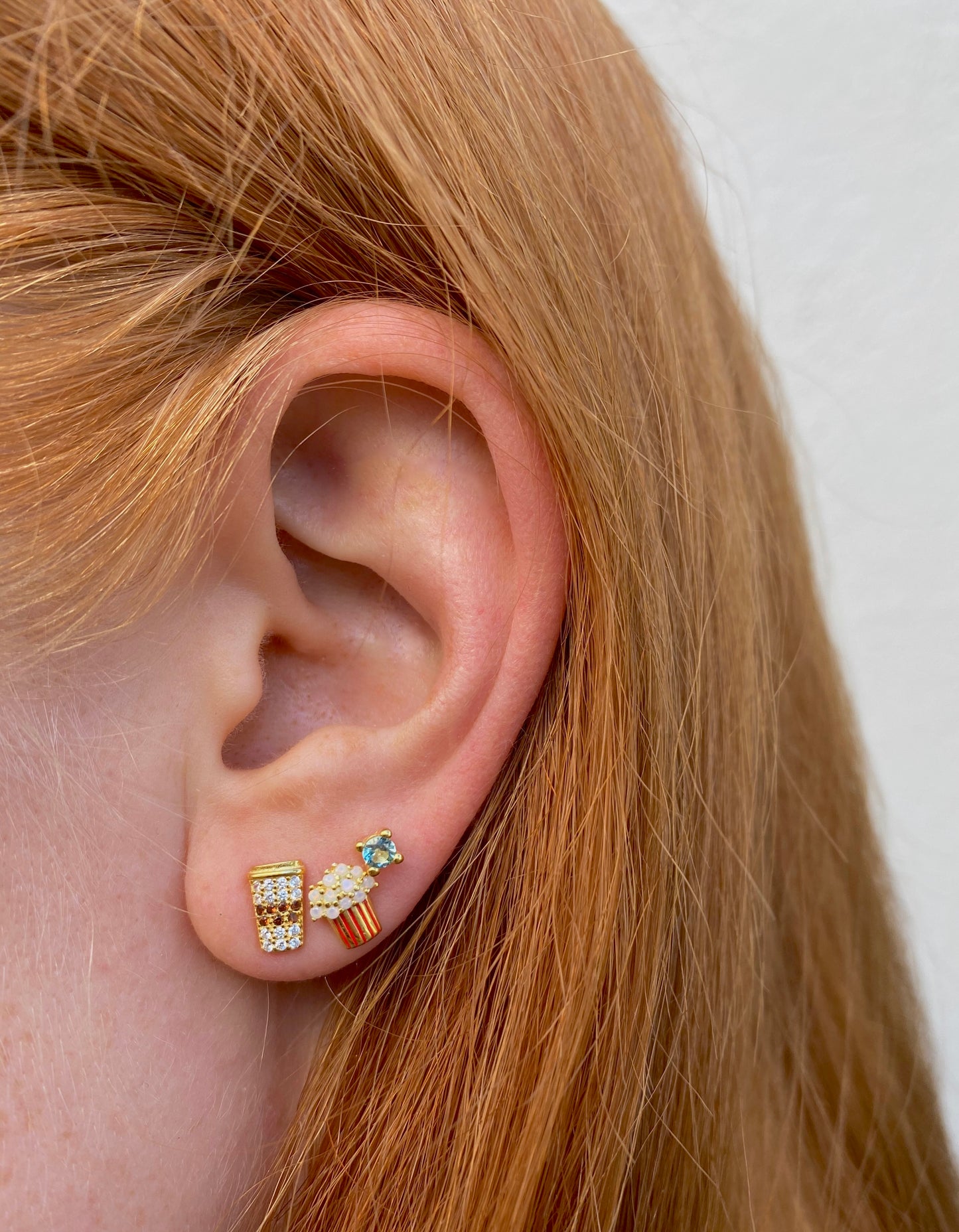 Latte Crystal Studs