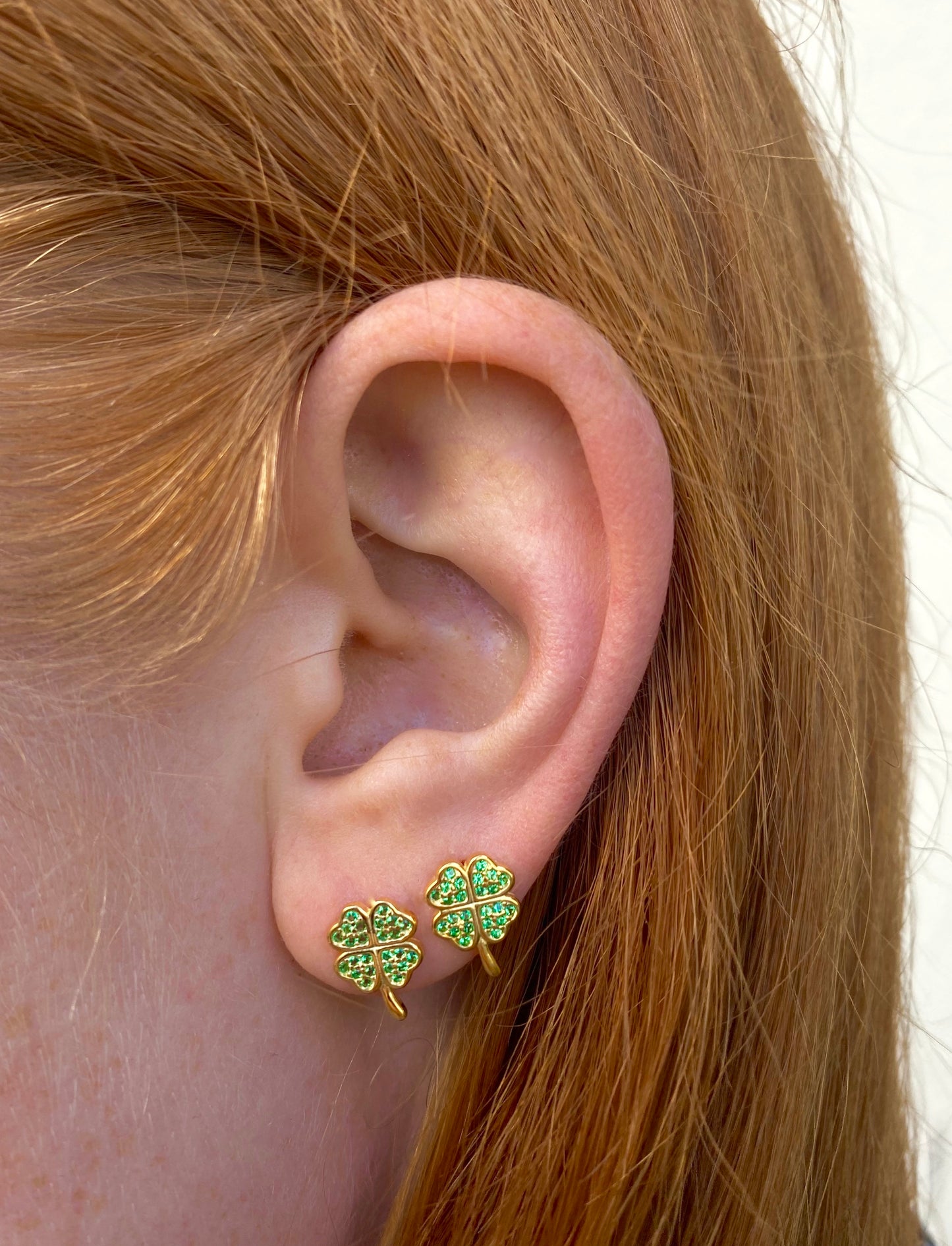 Clover Crystal Studs