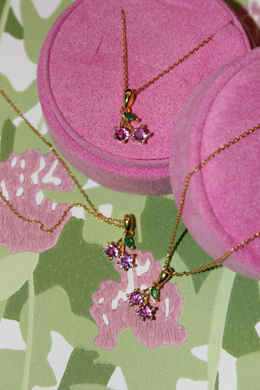 Cherry Crystal Necklace
