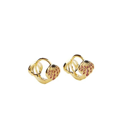 Sea Crystal Hoops