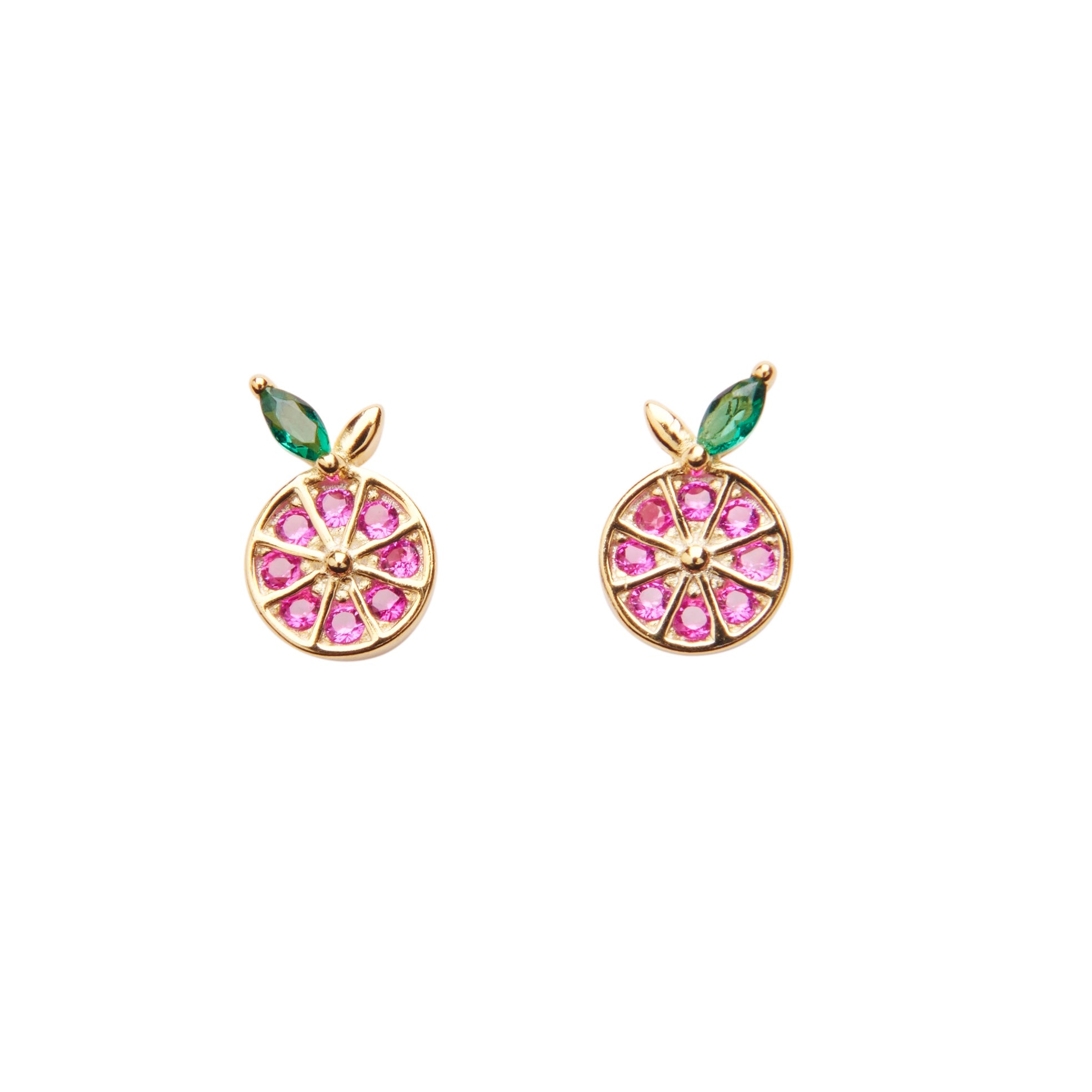 Grapefruit Crystal Studs