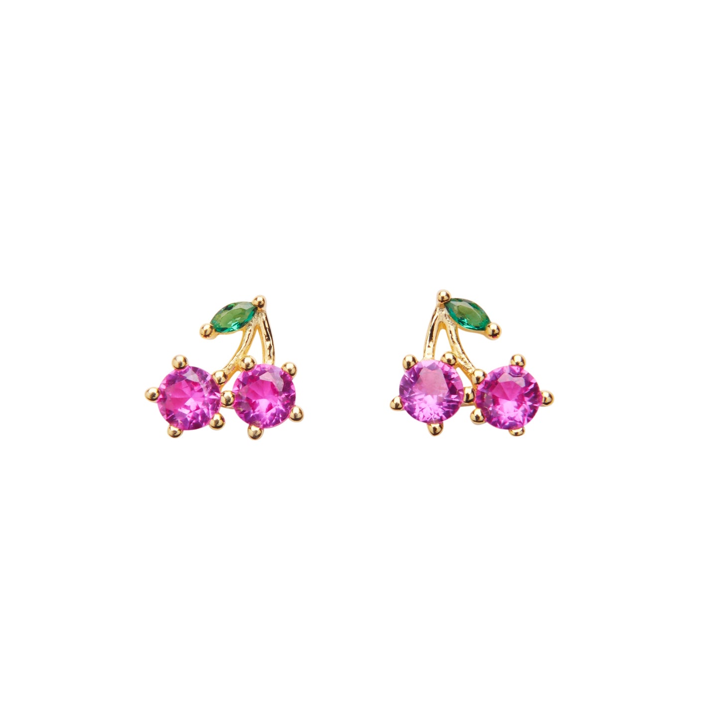 Cherry Crystal Studs