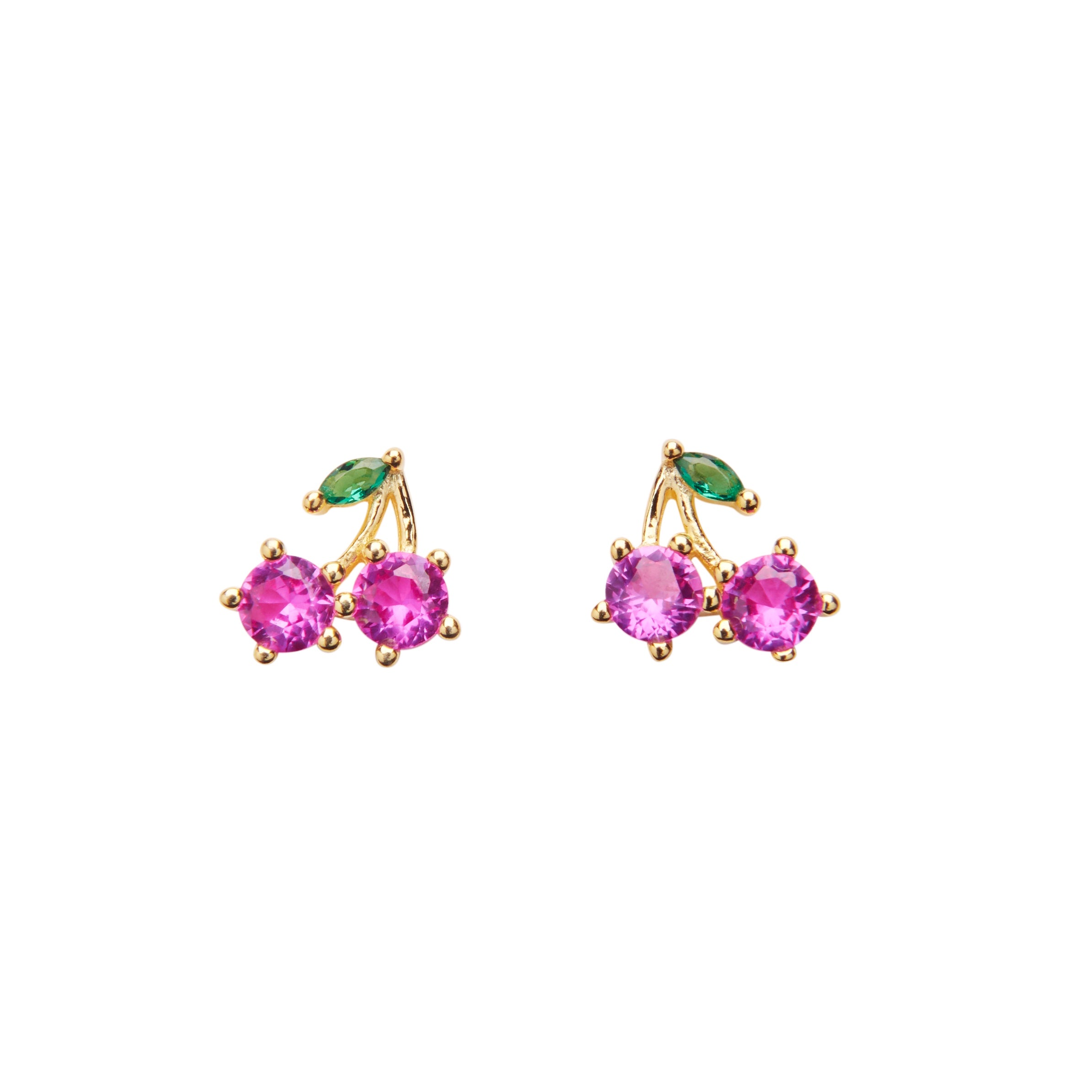 Cherry Crystal Studs