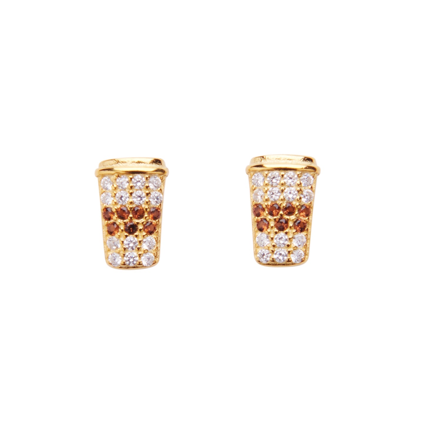 Latte Crystal Studs