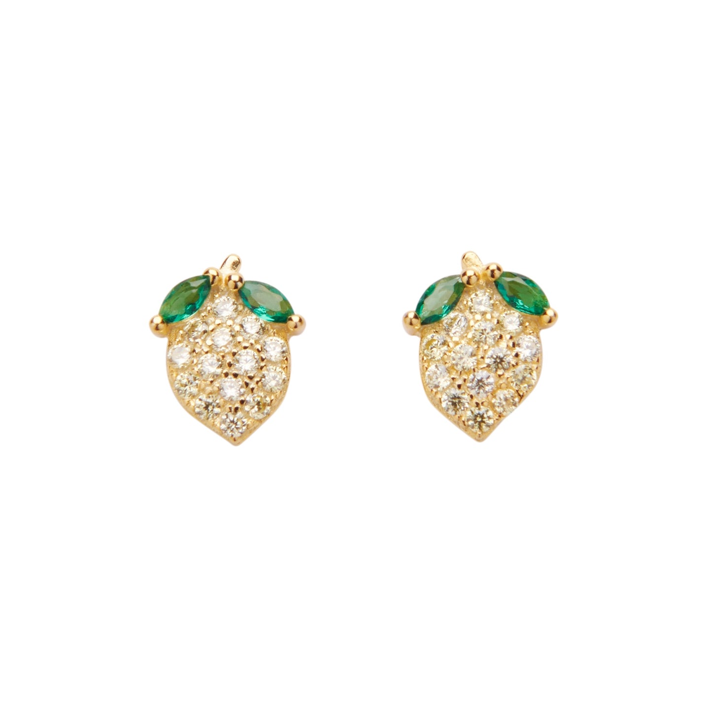 Lemon Crystal Studs