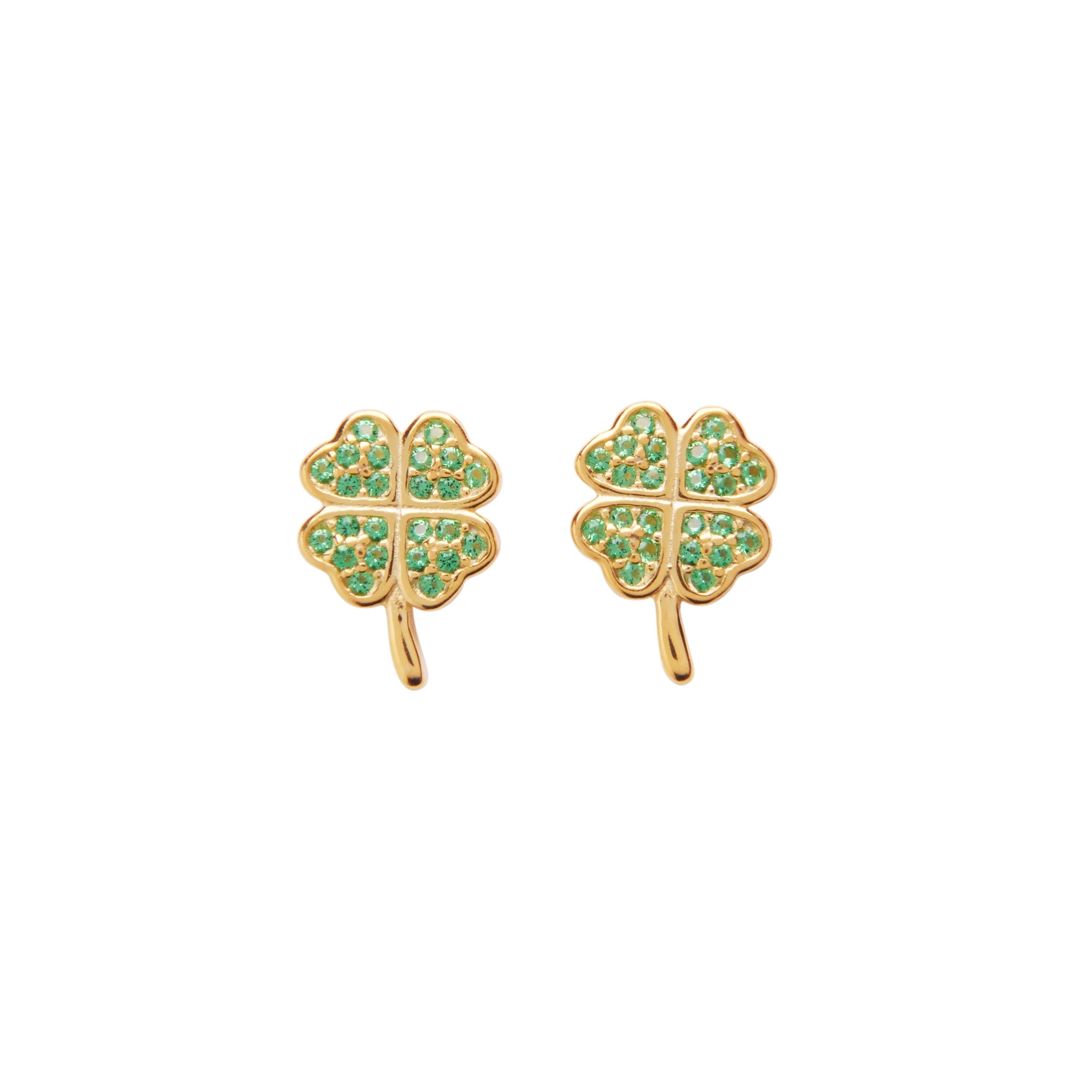 Clover Crystal Studs