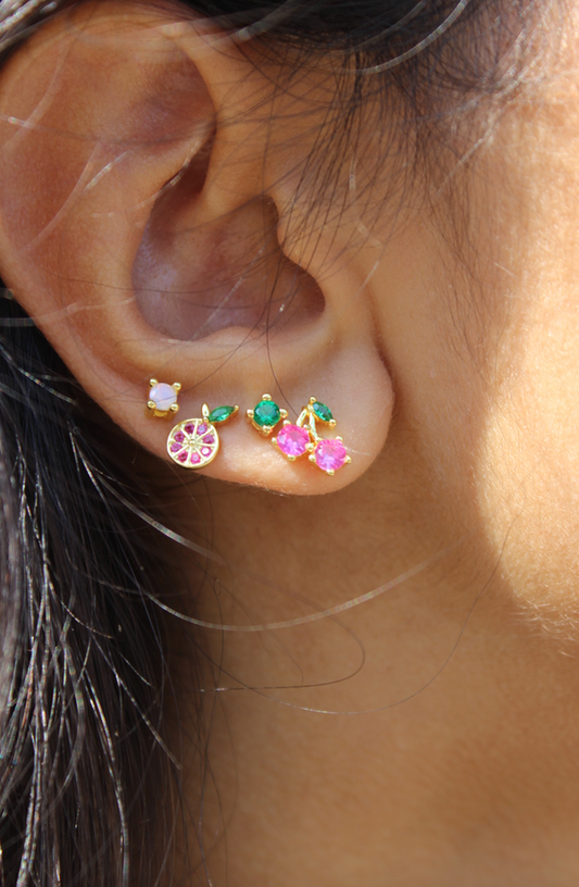 Grapefruit Crystal Studs