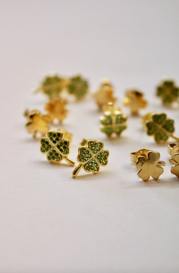 Clover Crystal Studs