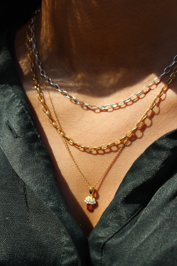 Popcorn Crystal Necklace
