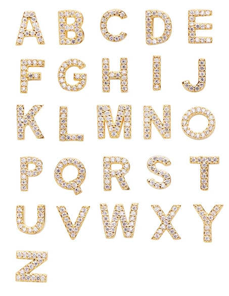 Pendant Crystal Alphabet
