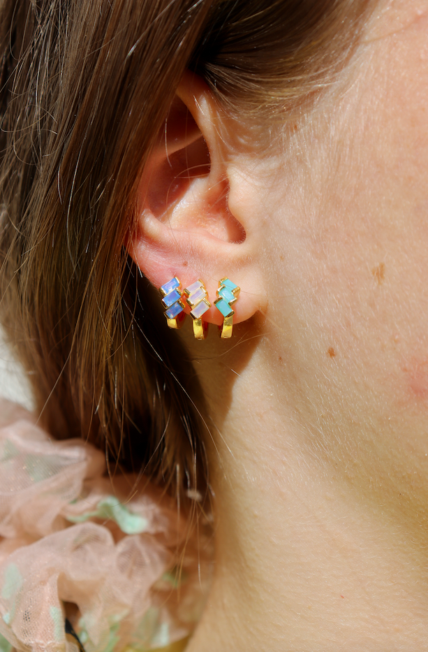 Mirach Crystal Hoops