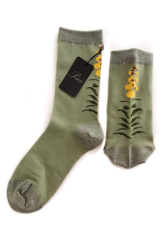 Yellow Flower Socks