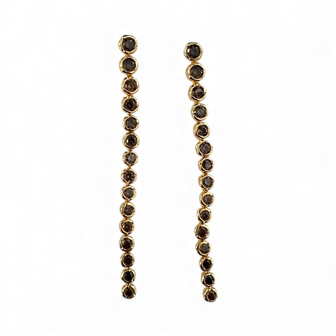 Ziva Long Crystal Studs