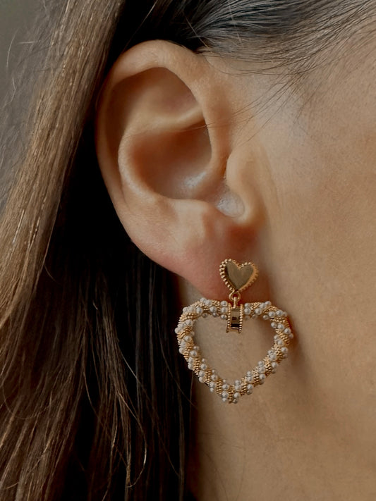 Akoya Heart Studs