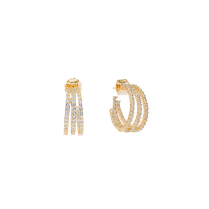 Crystal Row Hoops