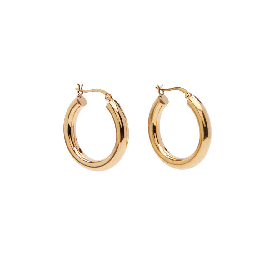 Sleek Medium Hoops