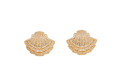 Shell Crystal Studs