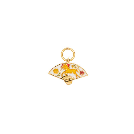 Enamel Fan Charm