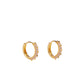 Suede Crystal Hoops