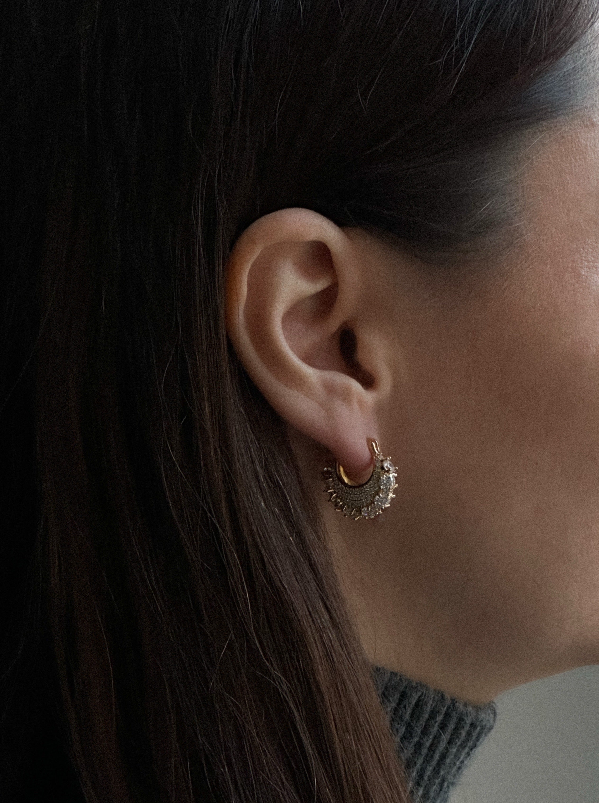 Zahara Crystal Hoops