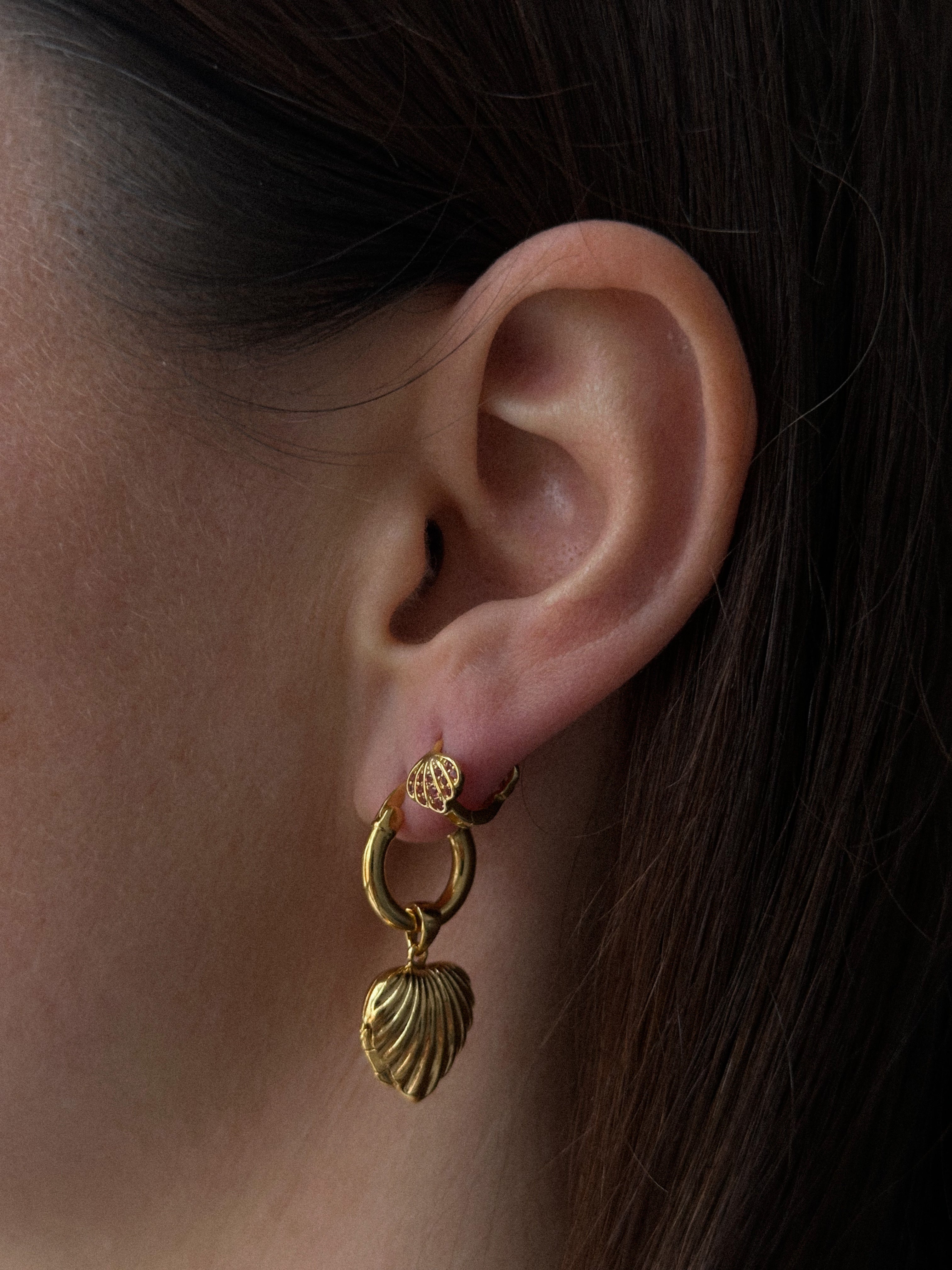 Sea Crystal Hoops