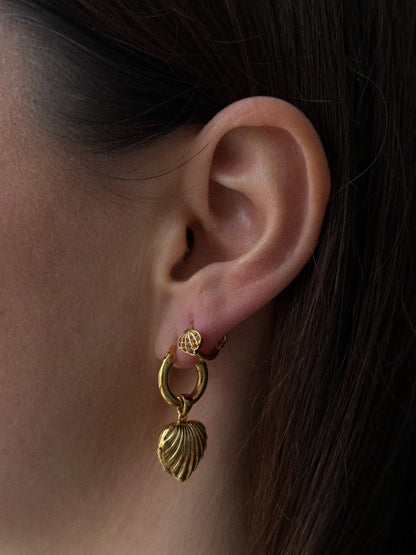 Sea Crystal Hoops