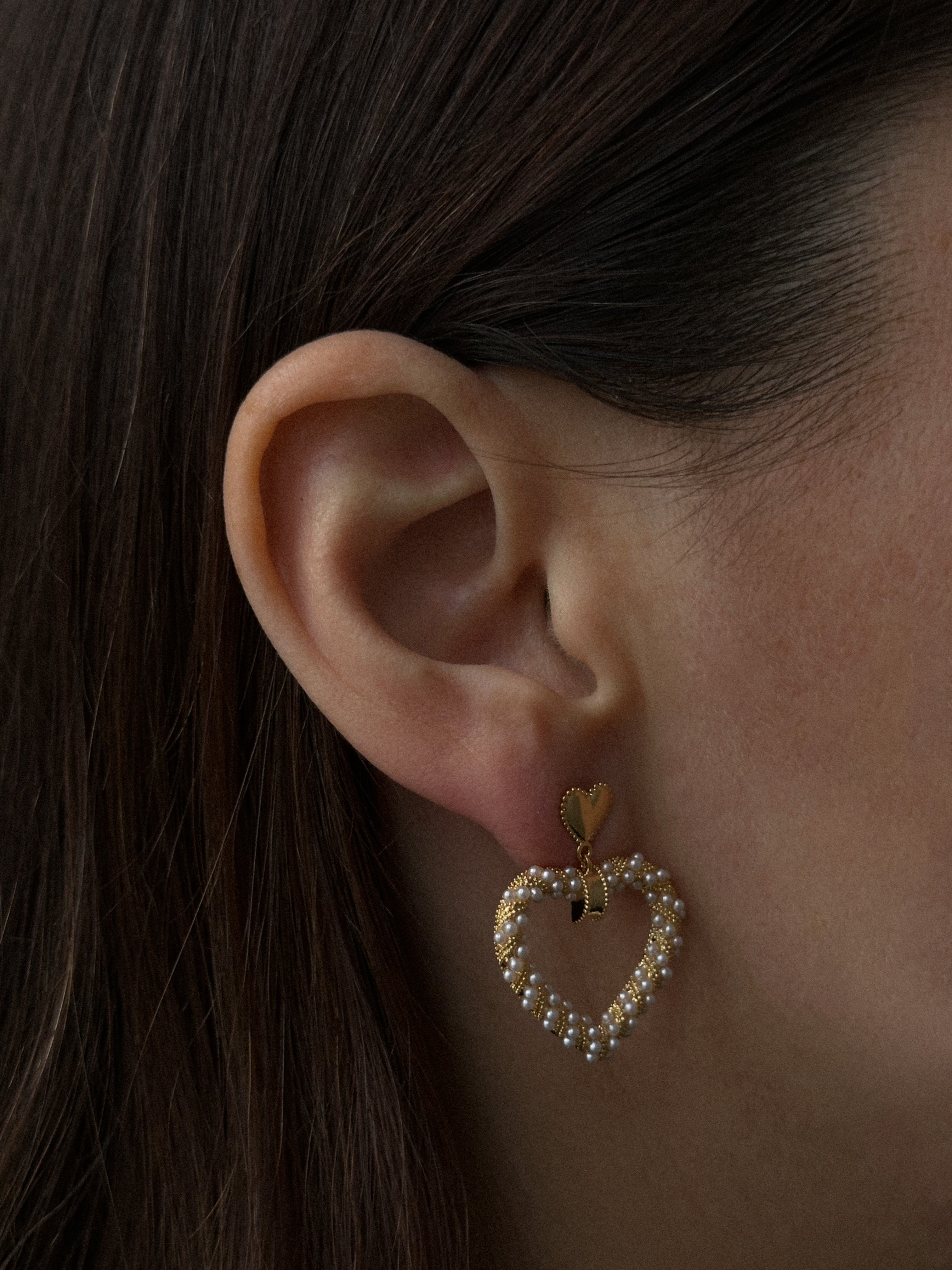 Akoya Heart Studs