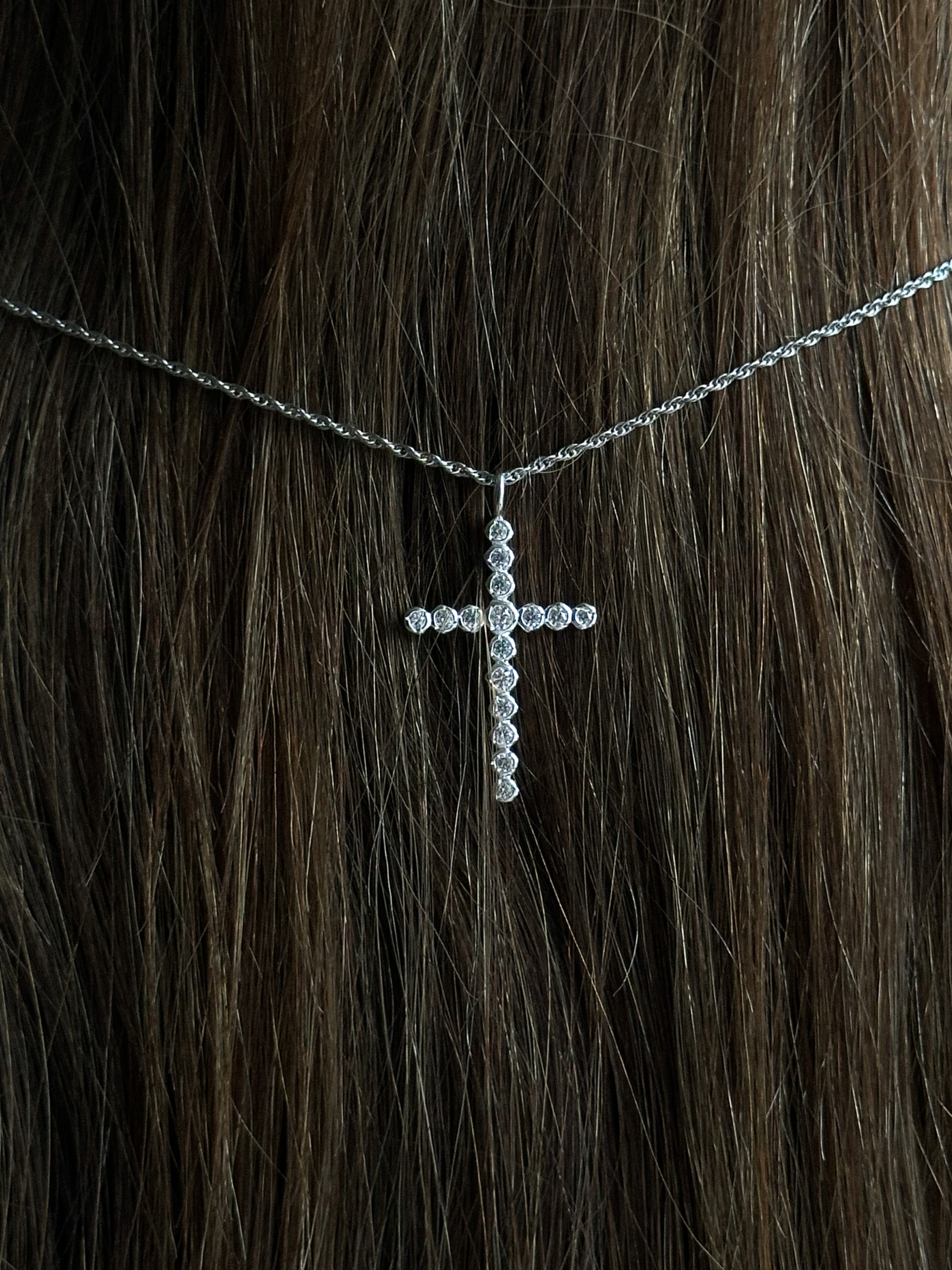 Cross Small Crystal Pendant