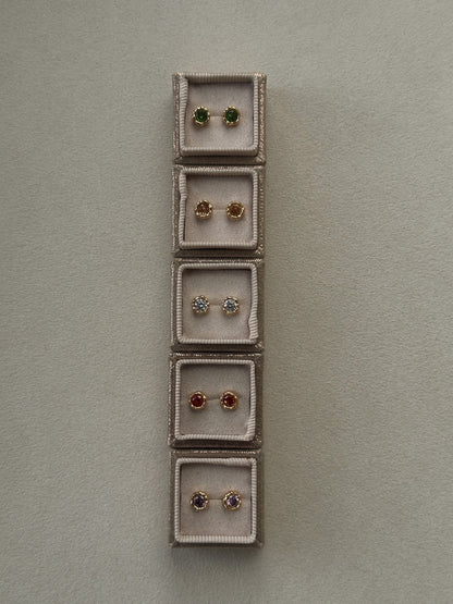 Earth Crystal Studs