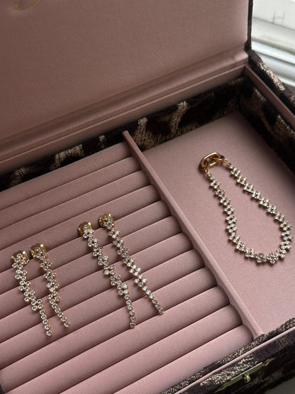 Claire Crystal Long Studs