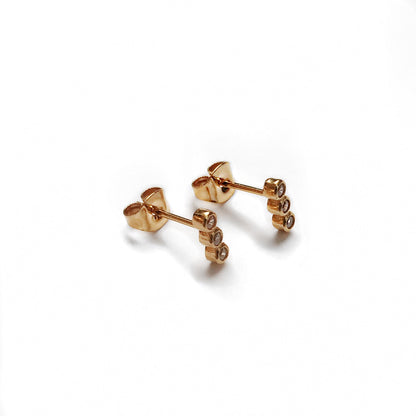 Trible Crystal studs