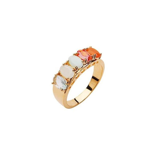 Janet Crystal Ring - Red Mix