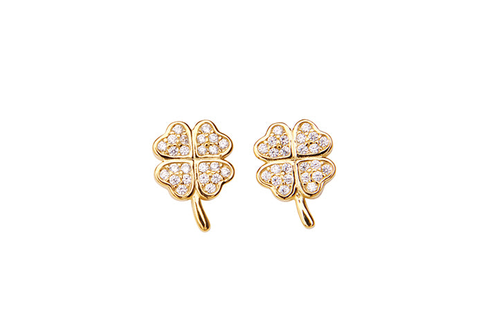 Clover Crystal Studs