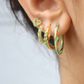 Suede Crystal Hoops